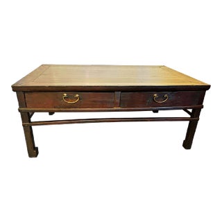 19th Century Chinese Low Kang Tea Table With Drawers For Sale