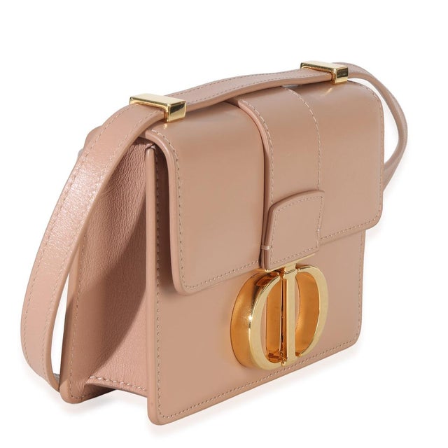 Contemporary Light Pink Smooth Calfskin Micro 30 Montaigne Flap Bag For Sale - Image 3 of 9