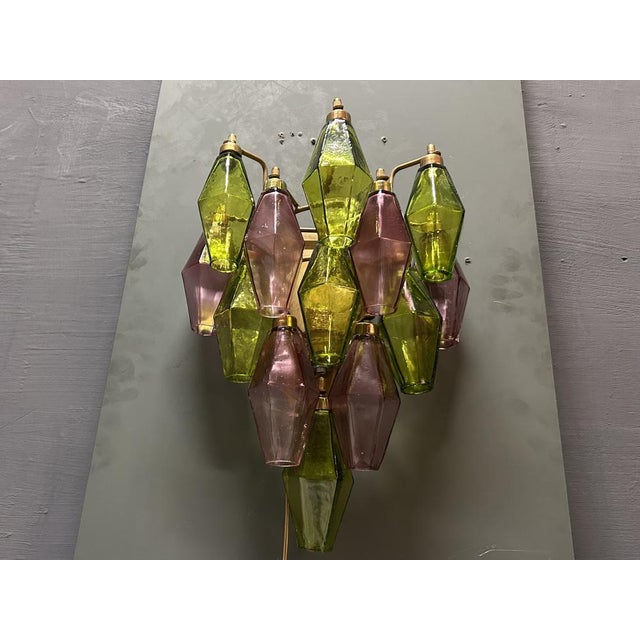 Murano Glass Poliedri Sconces, Italy, 1980s, Set of 2 For Sale - Image 6 of 11