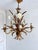 Metal Gilt Tole Floral and Wheat Chandelier, 1960 For Sale - Image 7 of 18