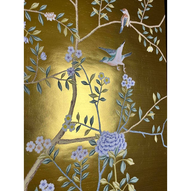 Not Yet Made - Made To Order Chinoiserie Wallpaper Hand Painted Artworks Panel - 2 Panels For Sale - Image 5 of 6