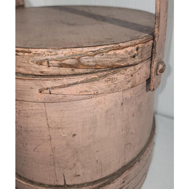 19th Dusty Rose Painted Furkin For Sale - Image 4 of 7