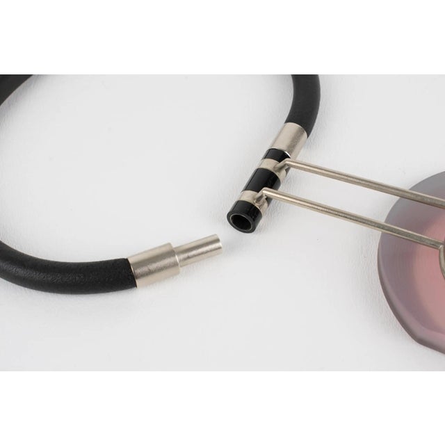Black Thierry Bontridder Unique Piece Avant Garde Rubber and Acrylic Necklace For Sale - Image 8 of 15