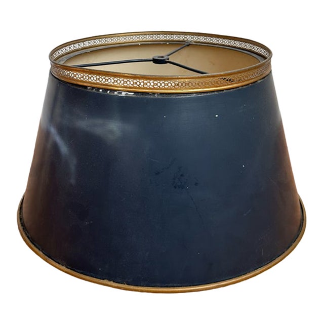 Vintage French Empire Tole Metal Lampshade for Bouillotte Lamp For Sale
