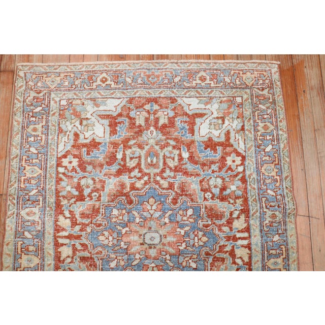 1930s Antique Handknotted Heriz Rug, 3'7'' X 4'5'' For Sale - Image 4 of 7