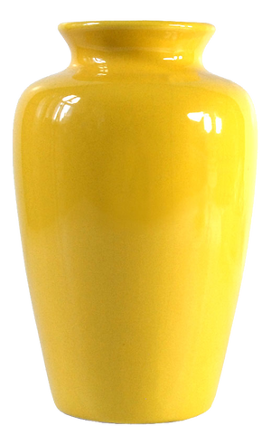 Vintage Yellow Glazed Ceramic Vase, France, 1980s