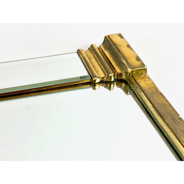 Vintage Neoclassical Style Brass Mirror from Deknudt, Belgium, 1970s For Sale - Image 6 of 17