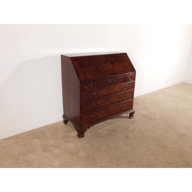 1880s English Oak Slant Front Desk For Sale - Image 17 of 17