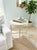 Vintage Hand-Painted French Country Round Accent Table For Sale - Image 9 of 12