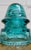 Vintage Hemingray 19 Aqua Teal Glass Insulator For Sale - Image 12 of 12