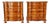 Pair of Burl Walnut Serpentine Chests For Sale