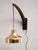 Vintage Scandinavian Wall Lamp with Hanging Lampshade in Brass, 1960s For Sale - Image 3 of 6