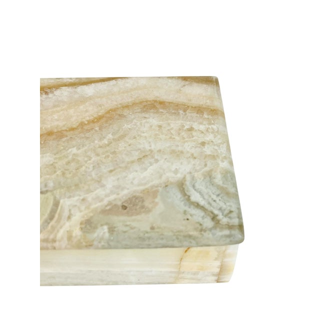 Mid 20th Century Vintage French Agate Covered Box For Sale - Image 4 of 12