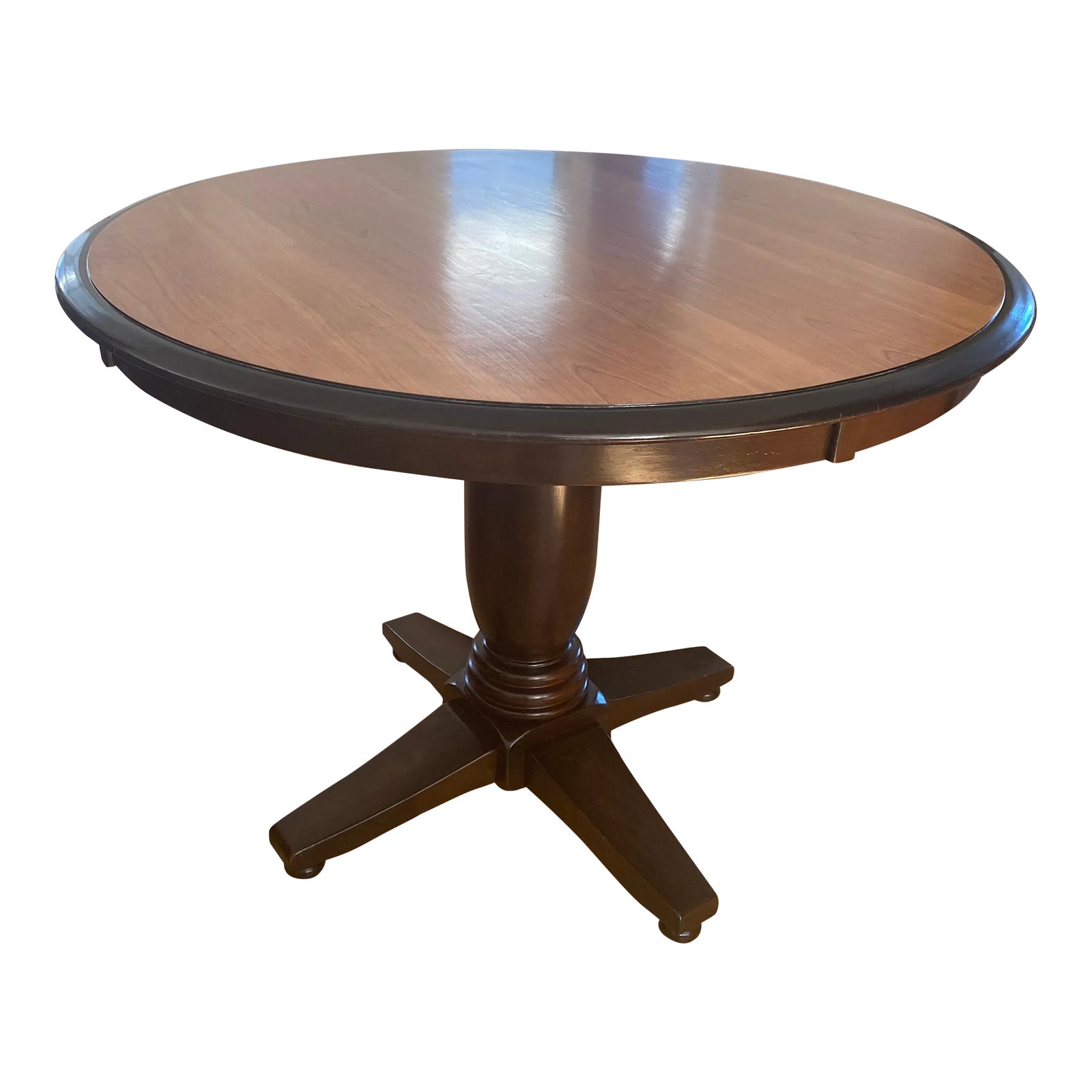 1990s Vintage Two Tone Cherry Dining Table | Chairish