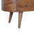 Wood Rounded Chestnut Mango Wood Media Console With Four Drawers For Sale - Image 7 of 8
