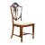 Drape Carved Shield Back Side Chair For Sale