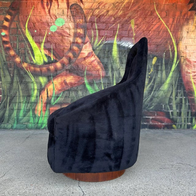 Craft Associates Adrian Pearsall for Craft Associates Tall Back Swivel Lounge Chair Mid-Century Modern For Sale - Image 4 of 10