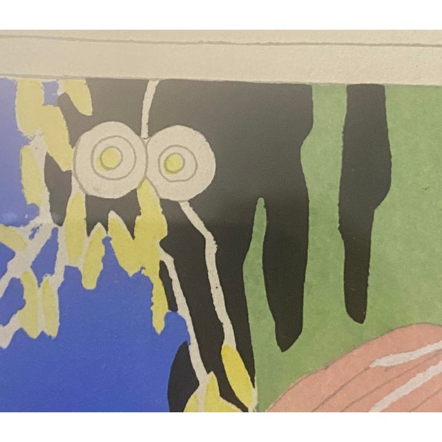 Cerulean Watercolor/Gouache Illustration by Janet Laura Scott 30s For Sale - Image 8 of 12