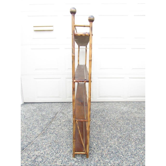 Antique English Bamboo Wall Shelf or Plate Rack For Sale - Image 12 of 17