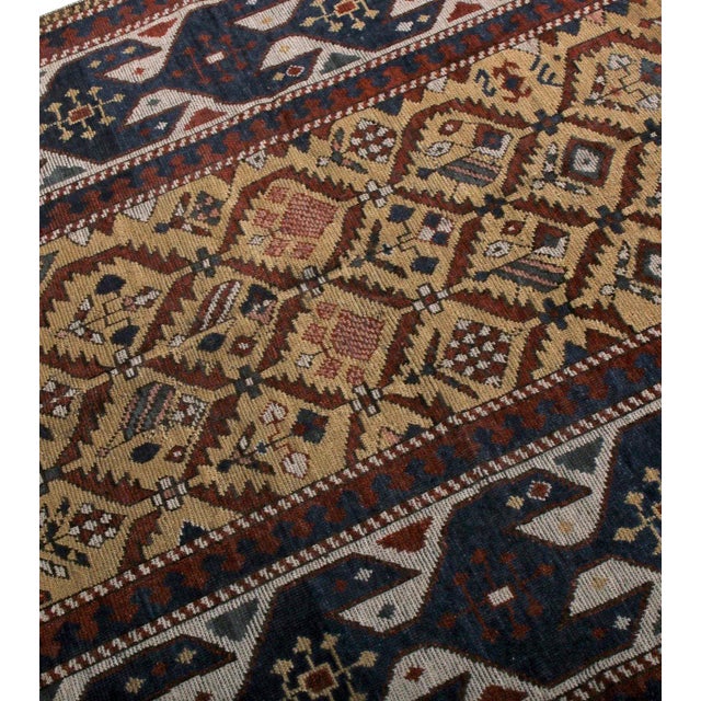 Not Yet Made - Made To Order Rug & Kilim Seychour Style Rug, Red and Blue Geometric Pattern, 5x7 For Sale - Image 5 of 7