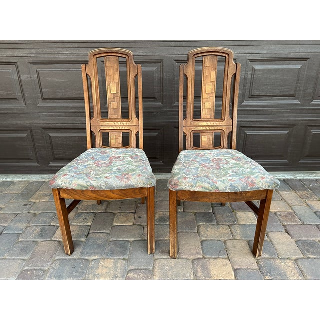 Broyhill Premier Mid 20th Century Brutalist Style Dining Chairs For Sale - Image 12 of 12