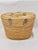 Vintage Hand-Woven Rattan & Wicker Travel Tea Basket / Storage Caddy For Sale - Image 10 of 10