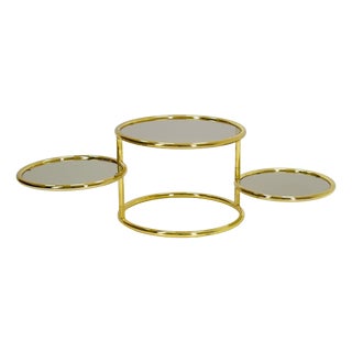 Mid-Century Coffee Table with 3 Swivel Levels by Milo Baughman, Italy, 1970s For Sale