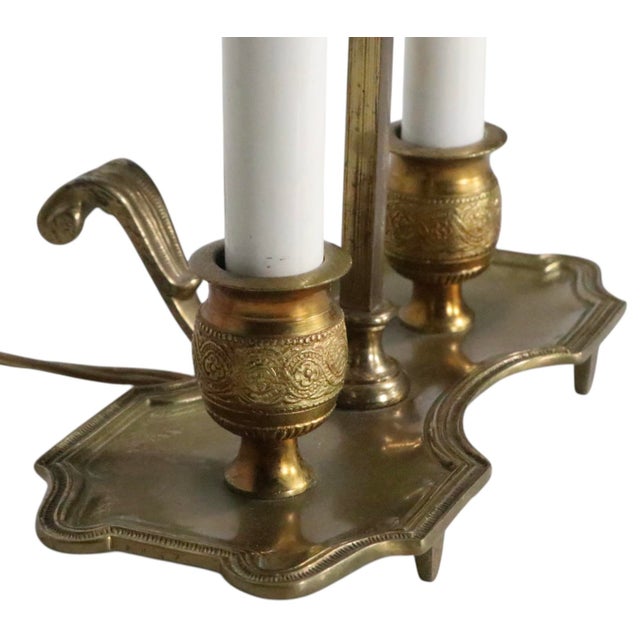 Metal Diminutive Two Light Bouilotte Lamp Made in Italy C 1920/60's For Sale - Image 7 of 8