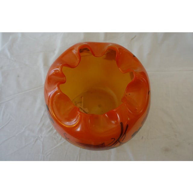 decorated with vine branches in vogue at the time as well as the distinctive colors This piece has an attribution mark, I...