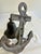 Vintage Cast Iron Nautical Bell on Anchor Base For Sale - Image 10 of 10