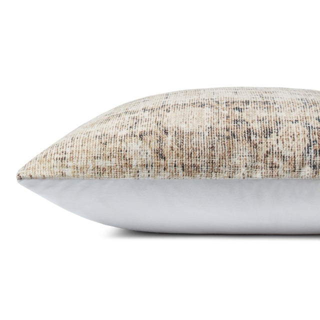 Not Yet Made - Made To Order Amber Lewis x Loloi Larkspur Antique Ivory / Graphite 22" x 22" Cover with Poly Pillow For Sale - Image 5 of 5