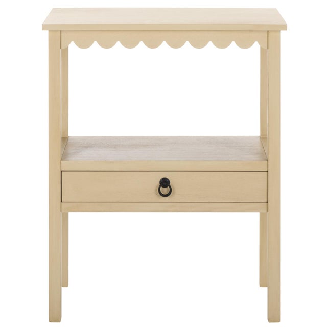 Heaven Scalloped Low Drawer Accent Table in Natural For Sale - Image 10 of 10