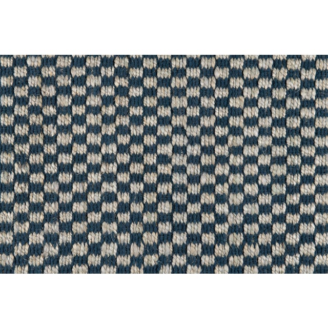 Transitional Part & Parcel Goods Textured Check Rug, 15'x20', Sky Blue and Sapphire For Sale - Image 3 of 4