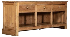 Large 19th Century English Pine Shop Counter, 1870s