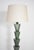 “Nizwa” green floor lamp, Barracuda edition. Nizwa" stoneware glazed floor lamp in shades of green on a bronze base....
