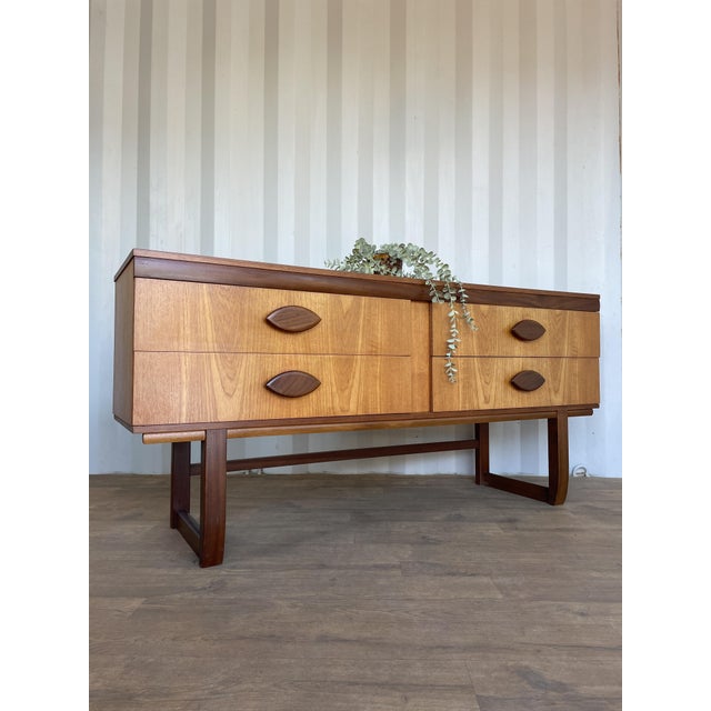 Mid-Century Modern Teak Sideboard with Sculpted Handles, 1960s For Sale - Image 14 of 14