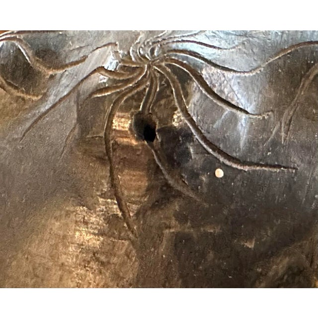 Pair of 17th Century Late Ming Bronze Foo Dogs With Stands For Sale - Image 12 of 13