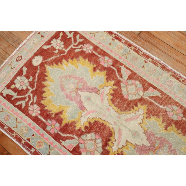 Folk Art Vintage Zabihi Collection Turkish Anatolian Small Room Rug - 6'6" x 10' For Sale - Image 3 of 8