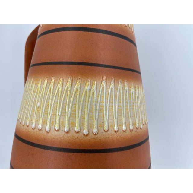 Vintage Beige and Brown Ceramic Vase from Scheurich, 1960s For Sale - Image 6 of 7