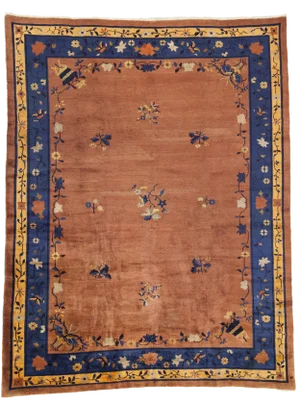 Early 20th Century Antique Chinese Pecking Rug - 8′4″ × 11′6″
