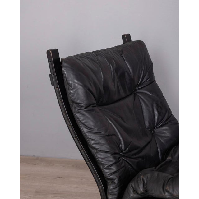 Vintage Siesta Armchairs in Leather by Ingmar Relling for Westnofa, 1970s, Set of 2 For Sale - Image 9 of 13