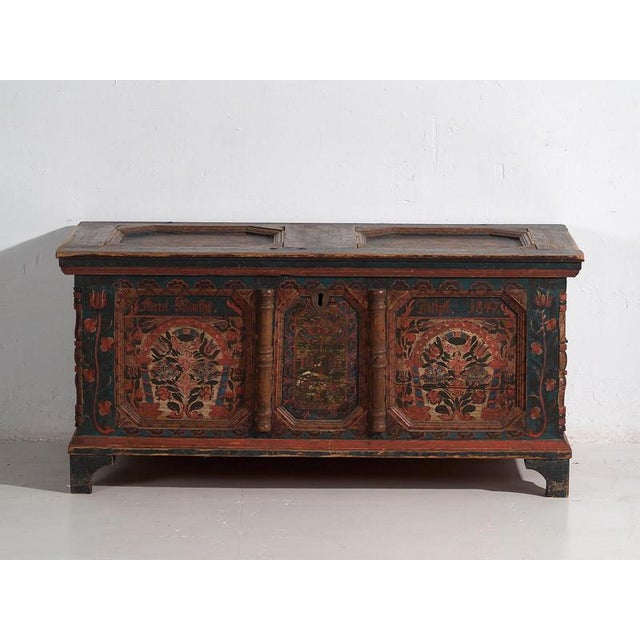 Hand Painted Trunk, 1847 For Sale - Image 13 of 18
