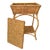 Vintage Bamboo and Rattan Sewing Basket Side Table With Lid - Organic Modern For Sale - Image 4 of 12