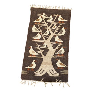 Egyptian Handwoven Wool Tapestry by Ramses Wissa Wassef, 1980s For Sale