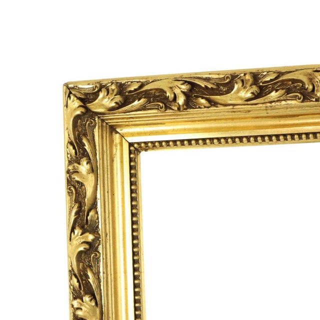 Antique Baroque Style Gold Leaf Gilded Pine Frame For Sale - Image 5 of 18