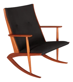 Danish Teak Rocking Chair, 1950s