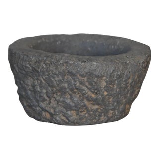Antique Hand-Carved Stone Bowl For Sale