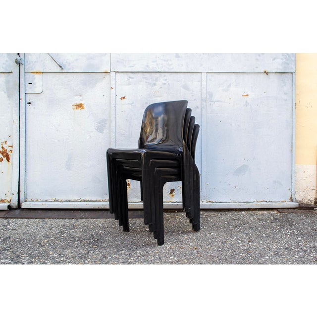 Artemide Selene Chairs by Vico Magistretti for Artemide, 1960s, Set of 4 For Sale - Image 4 of 6