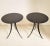1970s Minimalist Steel and Ebonized Wood Circular Tables - Set of 2 For Sale - Image 10 of 12
