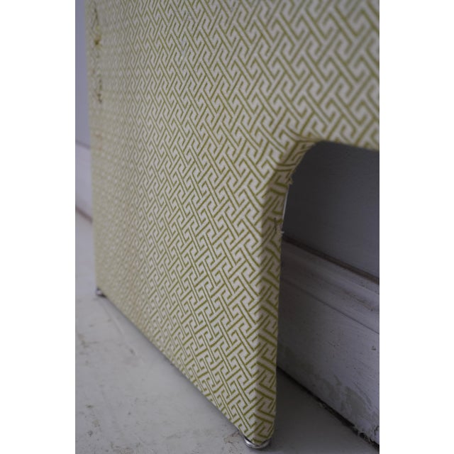 1990s Queen Size Custom Fully Upholstered Bed Headboard For Sale - Image 5 of 8